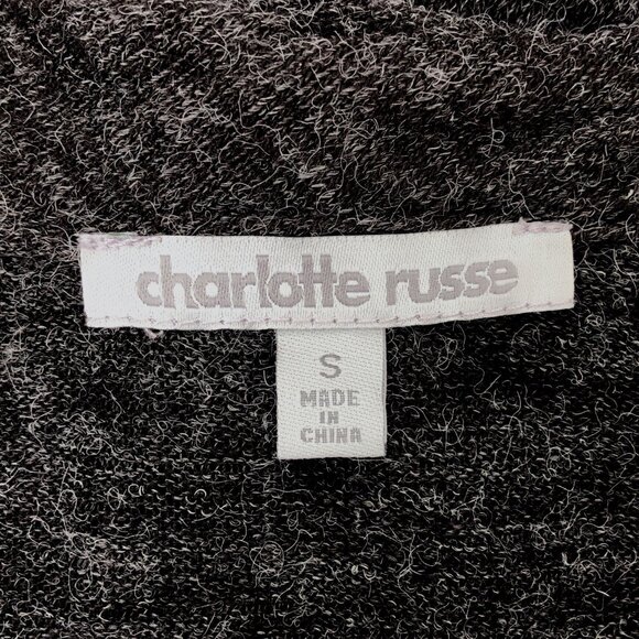 Womens Y2K Charlotte Russe Small Gray Classy Bodycon Knit Cowl Neck Sweater - Picture 5 of 7